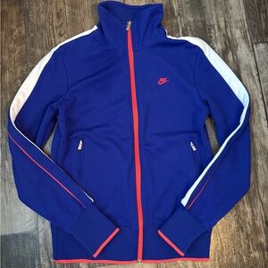 Retro Nike Purple Track Jacket with Orange Trim
